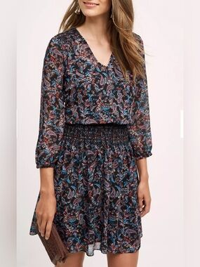 Anthropologie, Vanessa Virginia, Daytripper mini dress. Paisley pattern size M